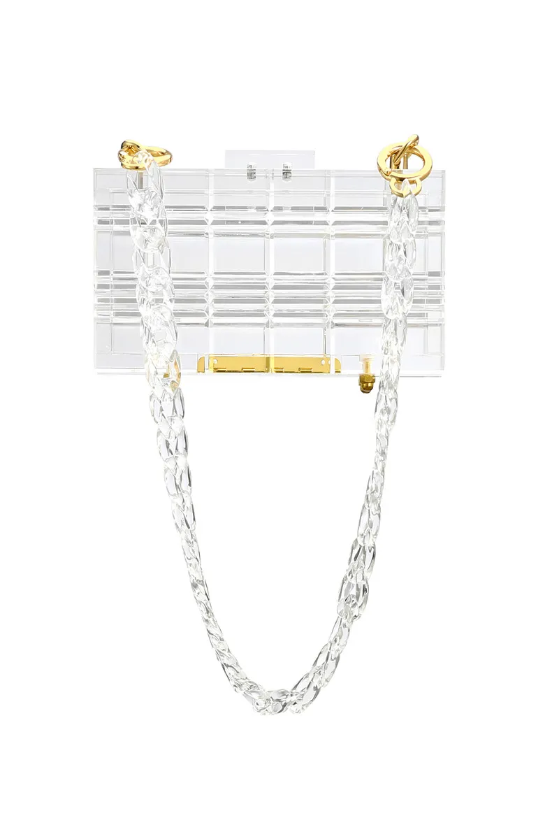 clear perspex clutch