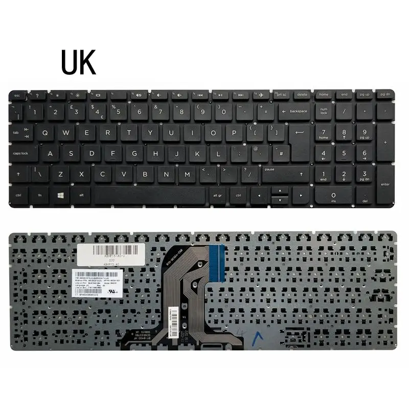 Новинка US/UK Клавиатура для ноутбука hp павильон 15-AC 15-AF 15Q-AJ 250 15-AC000
