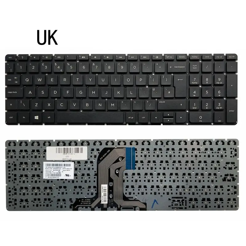  US/UK LAPTOP KEYBOARD FOR HP pavilion 15-AC 15-AF 15Q-AJ 250 15-AC000