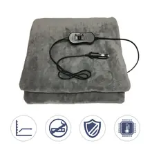 12V электрический автомобиль одеяло с подогревом путешествия зимой кемпинг поездки(6" x 40", серый