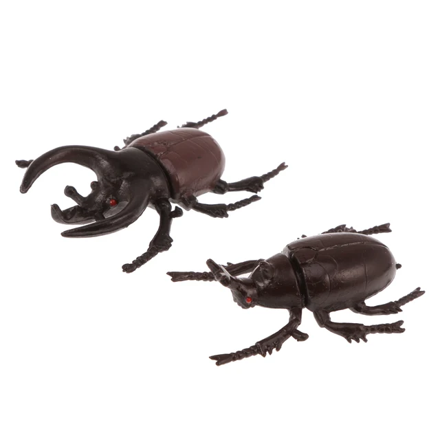 10pc Assorted Plastic Animal Insect Bug Beetle Replica Figure Kids Trick Toy 6