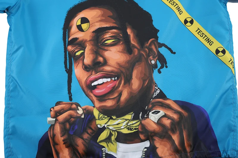 A$ AP куртка с принтом Rocky Testing для женщин и мужчин, ветровка на пуговицах, одежда в стиле хип-хоп, мужские повседневные куртки и пальто
