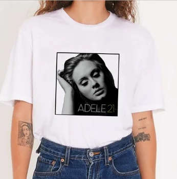 

sunfiz YF Pop Music Adele Make You Feel My Love Printed Fashion Street Wear T Shirt,Pop Soul Women Tee Blue Eyed Soul Grunge Tee