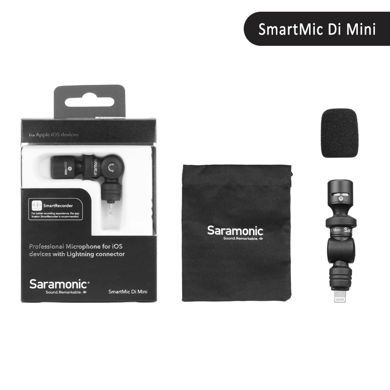 Saramonic Di Mini Smartmic UC Mini Flexible Condenser Microphone Lightning TypeC Jack For iPhone Android Smartphone mic 