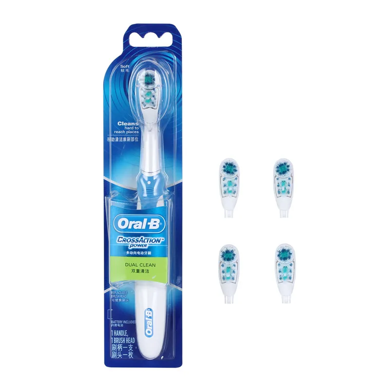 Электрическая зубная щетка Oral B Cross Action для отбеливания зубов электрическая без