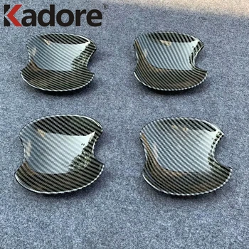 

For Toyota Raize 2020 2021 Carbon Fiber Door Handle Bowl Cover Trim Decoration Frame Sticker Car Styling Accessories