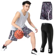 Спортивные мужские шорты для занятия баскетболом, профессиональные компрессионные колготки для баскетбола, свободные дышащие спортивные шорты для бега, фитнеса, тренировочный костюм