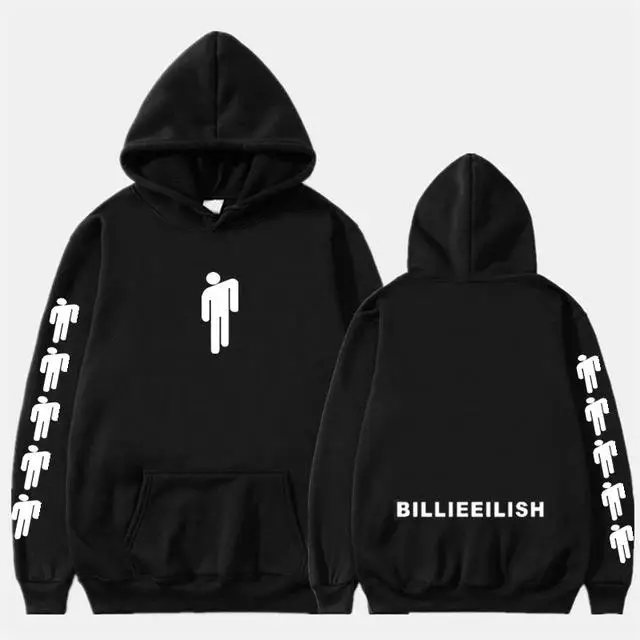 14black Новинка года: худи Billie Eilish с модным принтом, толстовки для женщин/мужчин, толстовки с длинным рукавом,, Повседневная Уличная одежда, Sudadera Hombre - Цвет: 14black