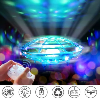 Mini RC UFO Drone With LED Light Gesture Sensing Quadcopter Anti-collision Induction Flying Ball Dron YC-003 Toys for children 1
