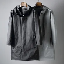 JSBD Красивая Осенняя Новая мужская ветровка, Очаровательная тонкая ветрозащитная Водонепроницаемая Мужская Длинная ветровка с капюшоном, тонкое пальто