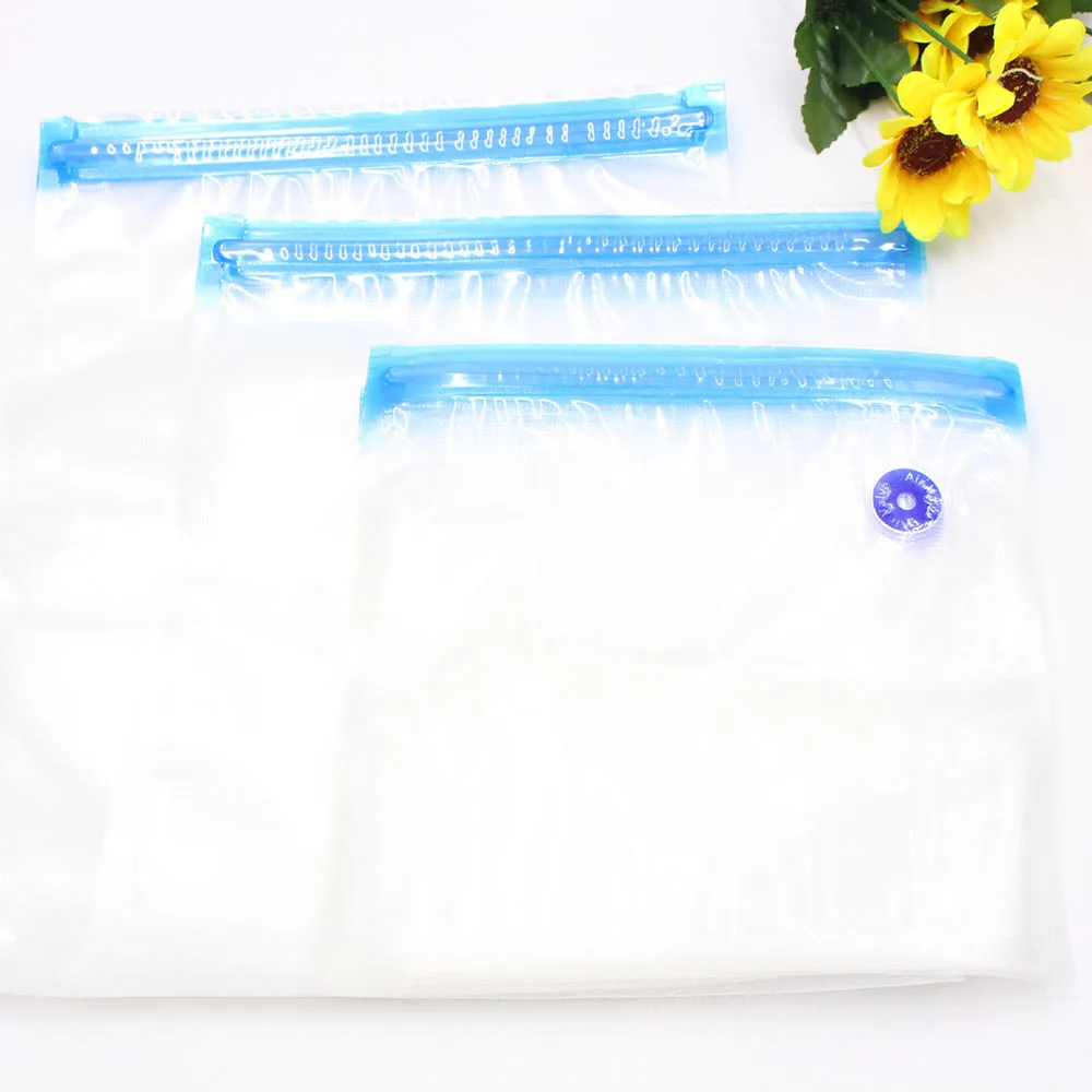 Vacuum Sealed Bags Food Storage Pouches Hand Pump Reusable Household Organizer