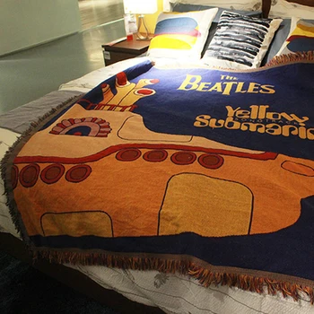 

Foreign Trade AliExpress Submarine Tapestry Decorative Blanket Casual Line Blanket Cotton Kanagawa, Japan