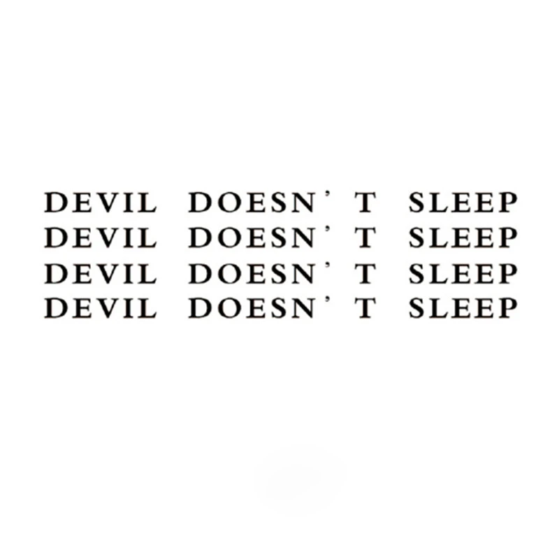 Black Devil Doesn T Sleep English Letters Cool Design Body Art Make Up Tools Waterproof Temporary Fake Tattoo Stickers Temporary Tattoos Aliexpress