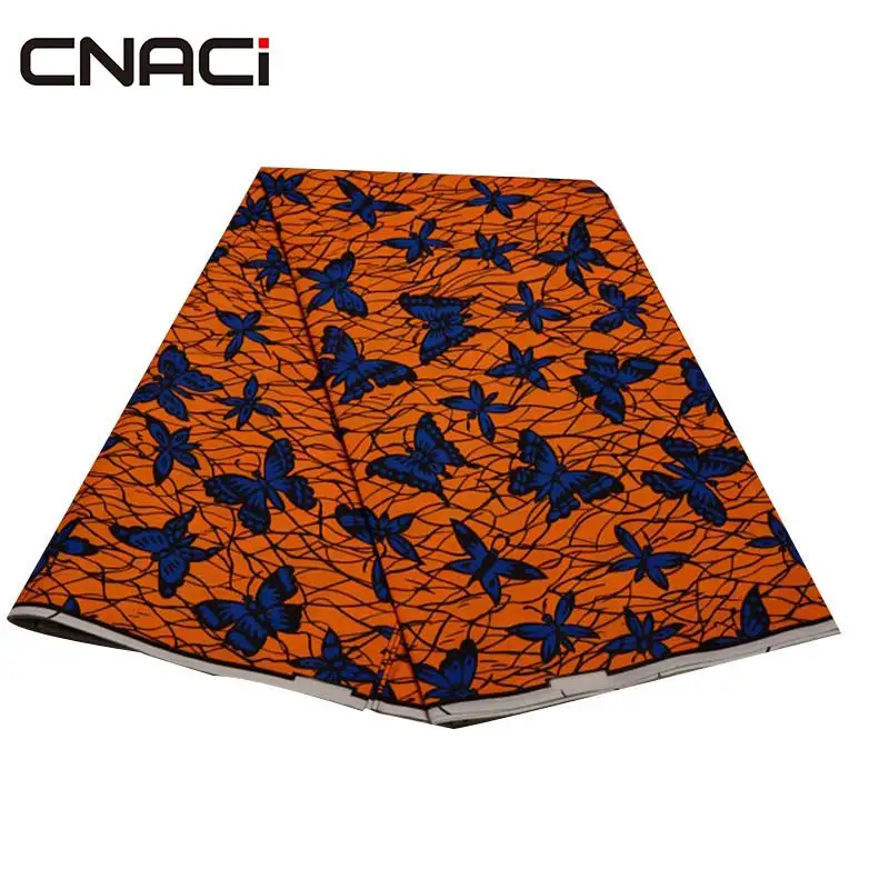 CNACI новая Анкара, ткань для батика Нигерия Воск Печать Ткань Швейные аксессуары африканская настоящая восковая печать ткань пэчворк 6 ярдов Гана ткань