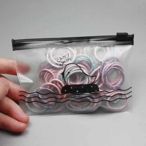 Small 2cm-Sealable 100 шт./компл. Детские блестящие крошечные резинки для волос мини тонкий повязка на голову 5 цветов смешанные для конкурсов красоты для маленьких девочек с герметичный мешок аксессуары FQ001 - Цвет: Small 2cm-Sealable