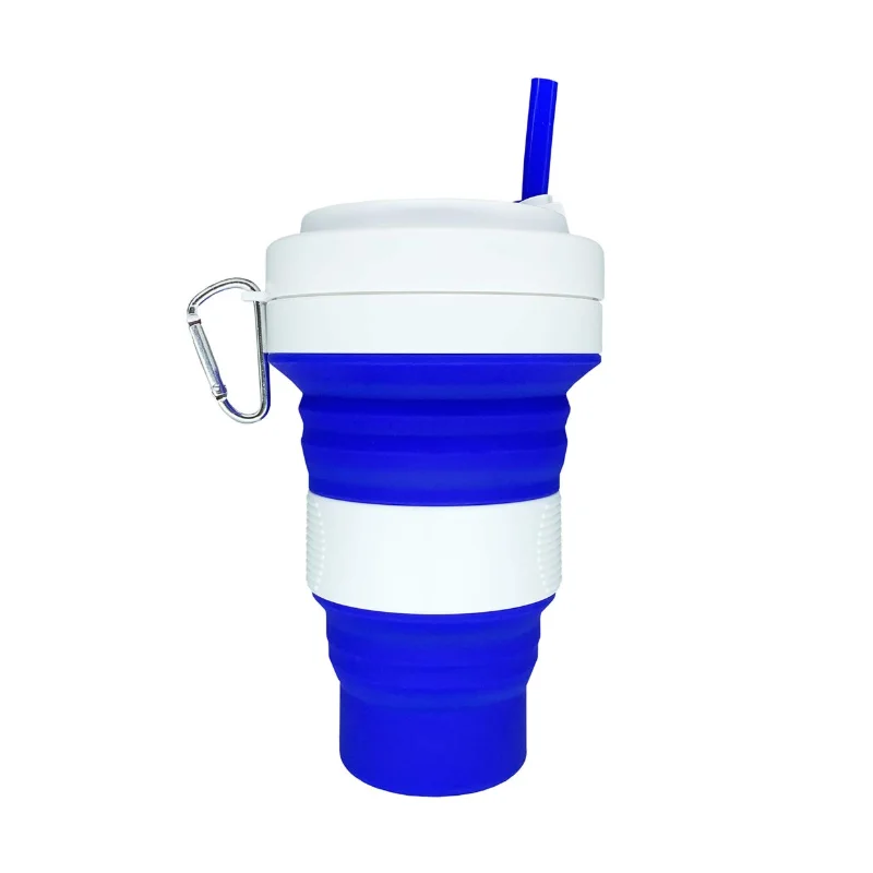 

Silicone Collapsible Coffee Cup Travel Coffee Mug Camping Cup with Adjustable Capacities for Travel Camping Hiking 550ML