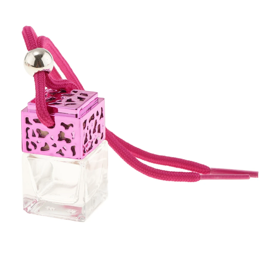 1 Pcs 5.5ml Car Perfume Bottle Hanging Car Air Freshener Fragrance Bottle Rose Red