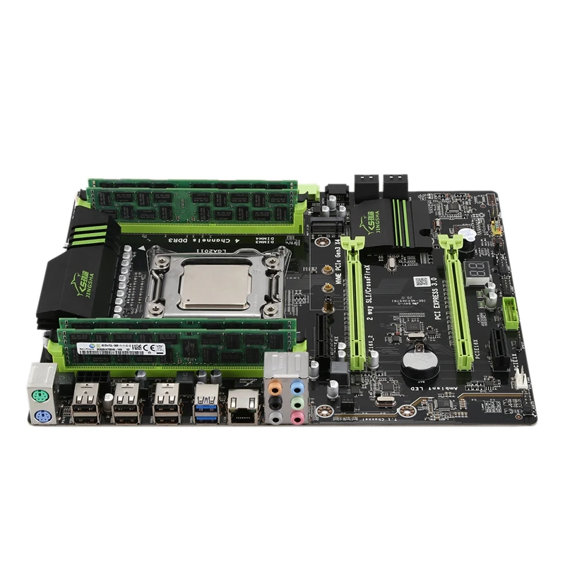 X79 LGA2011 материнская плата комбинированный комплект с E5-2689 cpu 4X8GB 32GB DDR3 ram 4-Ch 1600Mhz регистровая и ecc-память PCI-E NVME M.2 SSD слот