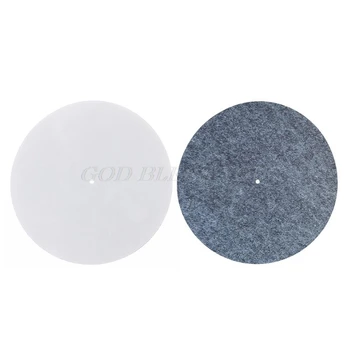 

3MM Thick Anti-Static Felt Platter Turntable Mat Anti-Vibration Slipmat Audiophile For LP Vinyl Record Players White Grey Color