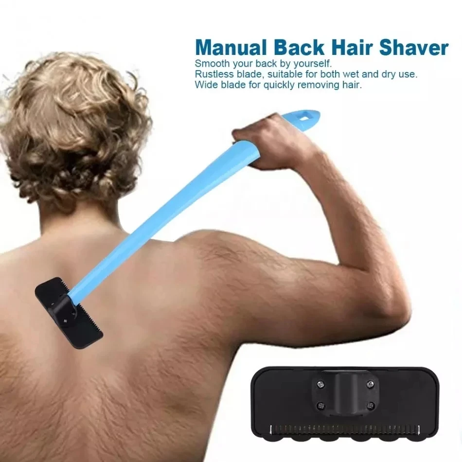 Shaver Blade Razor Hair-Removal-Razor Trimmer Back-Hair Manual Long-Handle Body Whole-Body-Leg