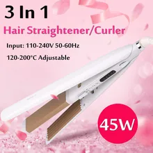 3 в 1 Электрический стайлер для волос, профессиональный Керамический выпрямитель для волос, плоский утюжок, турмалин, завивка кукурузы, завивка, стильная панель, Большая распродажа