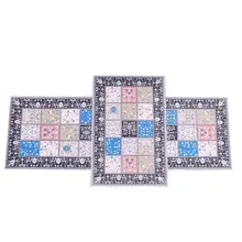 2шт Противоскользящий дверной коврик цветочный ПВХ с принтом Противоскользящий кухонный коврик для ванной комнаты ковер