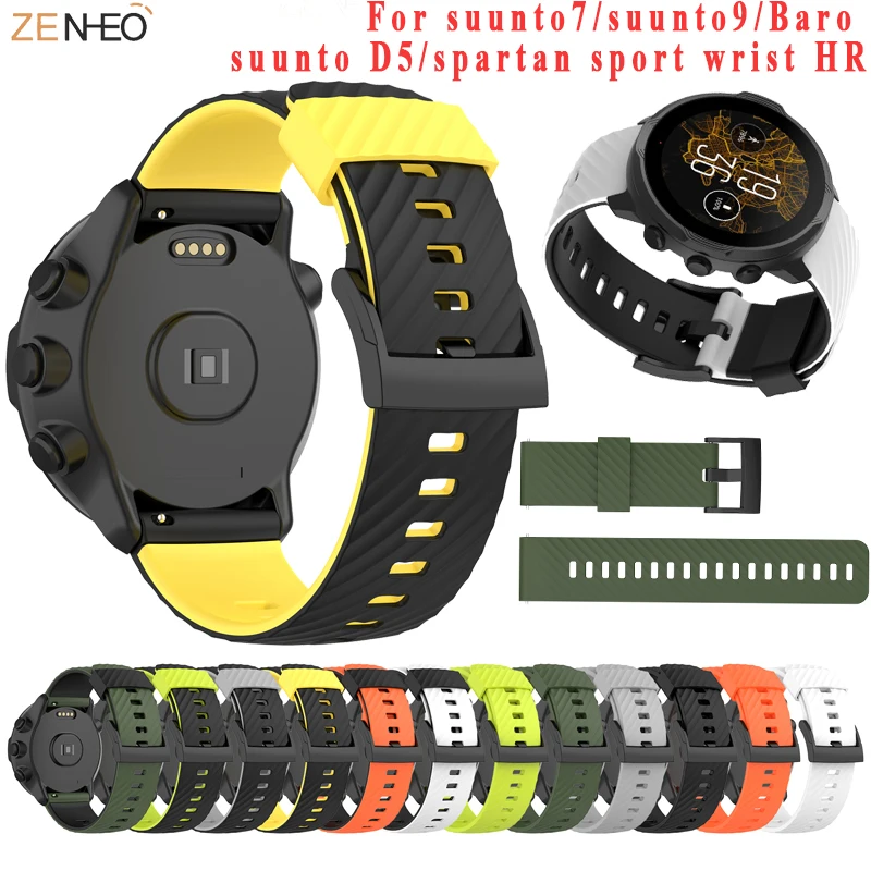 Per Suunto 7/Suunto 9 Cinturino Di Ricambio Cinturino Sportivo In Silicone Morbido Per Cinturino Suunto 9 Baro/9 Spartan/9 Gps
