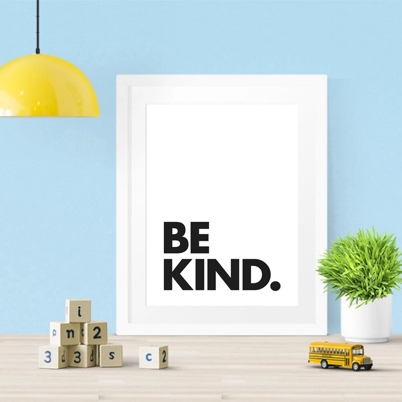 Be-Kind-Print-Kids-Nursery-Decor-Positive-Quote-Minimalist-Typography-Poster-Wall-Art-Canvas-Painting-Kids (1)