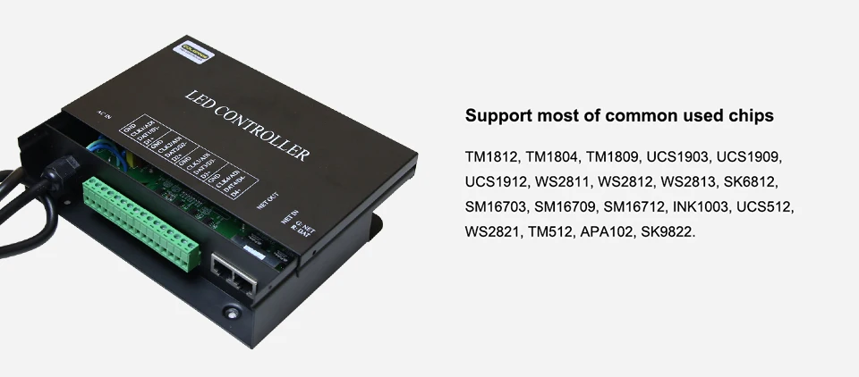 Tira de led artnet h802ra ws2811 ws281,