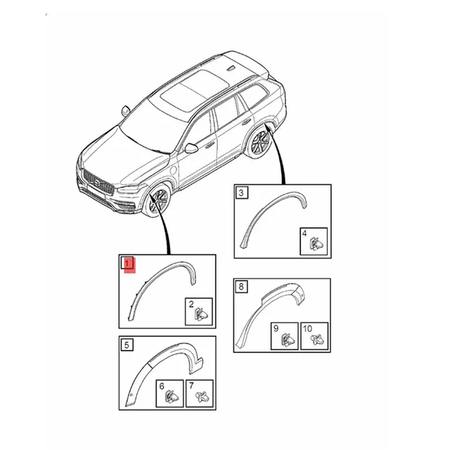 Car Body chassis fender widener 2016-vol voX C90 XC90 XC90 XC90 XC90 fender widener wheel eyebrow xc90 39849947 - AliExpress