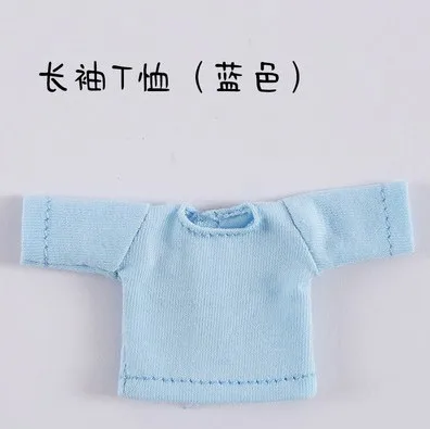 1 шт. OB11, Одежда для куклы bjd, полосатая футболка с длинными рукавами для куклы, аксессуары для одежды(fit obitsu11, ob11, 1/12 bjd кукла - Цвет: blue