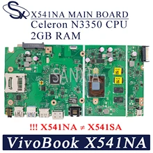 KEFU X541NA płyta główna laptopa ASUS VivoBook Max X541NA X541N oryginalna płyta główna 2GB-RAM Celeron N3350 CPU