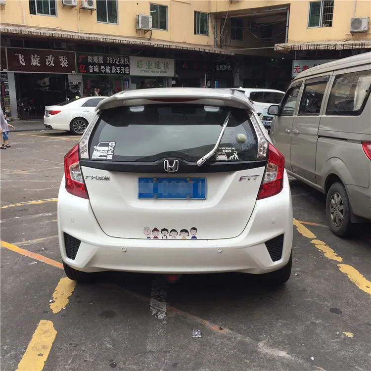 Спойлер для Fit 2014 2017 Honda Jazz RSWD ABS пластик Материал заднее крыло автомобиля Цвет