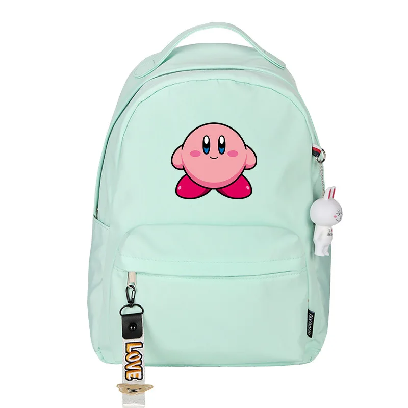 Kirby Женский Милый Рюкзак Kawaii Bookbag розовые сумки на плечо для девочек школьные сумки нейлоновые водонепроницаемые дорожные сумки аниме Rugzak - Цвет: 7