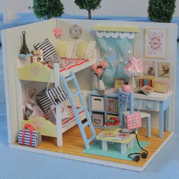 

Dream Childhood Mini-house Youth Memory Wooden Hut Villa Assembly Model Exquisite Gift Kid Birthday Girl Gift Hot!