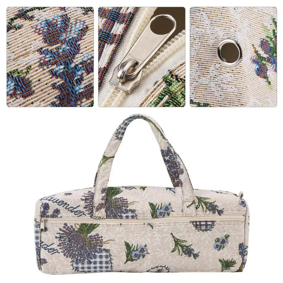 Storage Bag Household Fabric Crafts Knitting Needles Storage Sweater Art Sewing Organizer Bag Large Capacity Women Handbag 6
