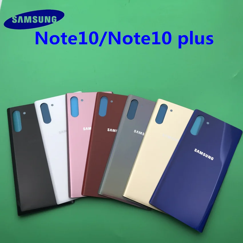 Чехол для задней батареи samsung для samsung Galaxy Note 10 N970 Note 10 plus N975 NOTE10 задний стеклянный чехол