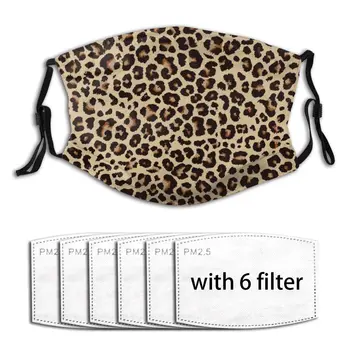 

Leopard Pattern Design (2) Mouth Mask Reusable Dust Face Masks Replaceable Filter Waterproof Mask