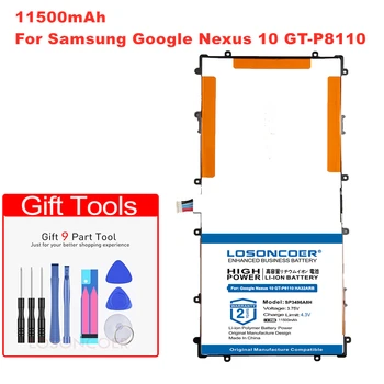 

LOSONCOER 11500mAh Replacement Battery SP3496A8H For Samsung Google Nexus 10 N10 GT-P8110 HA32ARB P8110 Authentic Tablet Battery