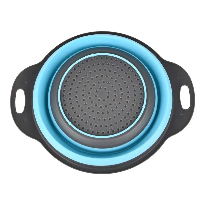 Silicone Collapsible Drain Basket Filter Creative Folding Vegetable Fruit Storage Basket Kitchen Multifunctional Storage Tool