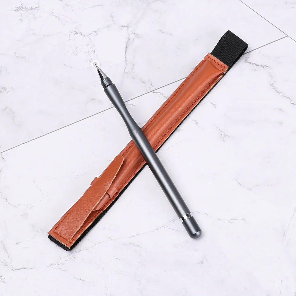 Leather Touch Screen Pen Cover & Holder - Protective Case for Stylus, Anti-Lost Design, 5 Color Options