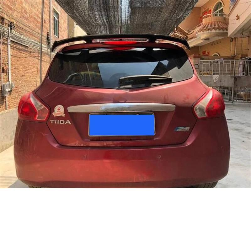 Для углеродного волокна спойлер на крыше Nissan Versa Tiida AE стиль спойлер для Заднего ветрового стекла Nissan Pulsar задний для хэтчбека губы хвост крыло 11-17