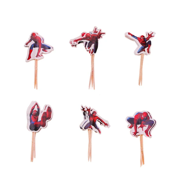 24pc Spiderman Tp Единорог Микки Минни мультфильм для маффинов кексов бумажная Форма для пирога формы кекс маффинов коробка чашки случае вечерние формы торта деко инструменты - Цвет: 24pc Spiderman Tp