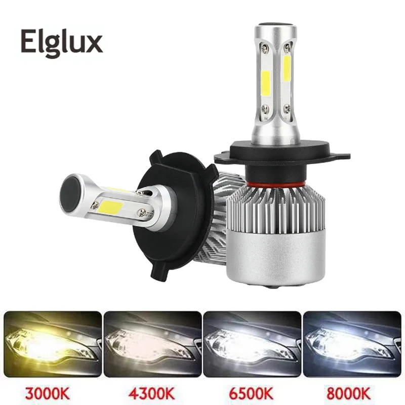 Светодиодный 6500K H4 H7 H1 COB светодиодный головной светильник лампы H11 H13 12V 24V 9005 9006 H3