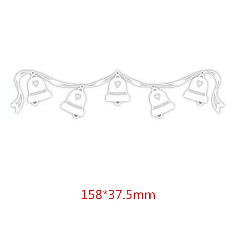 

Blessing Heart Bell Colored Ribbon Frame Metal Cutting Dies DIY Scrapbooking Wedding Cards Decorate Craft Paper New Die Cut 2019