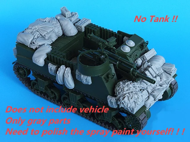 1:35 Scale Resin Die-casting Armored Vehicle Parts Modification Does Not Include The Unpainted Model Of The Tank 35546