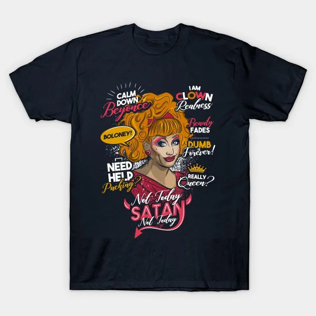 

100% Cotton O-Neck Custom Printed Tshirt Men T Shirt Not Today Satan - Rupauls Drag Race Women T-Shirt
