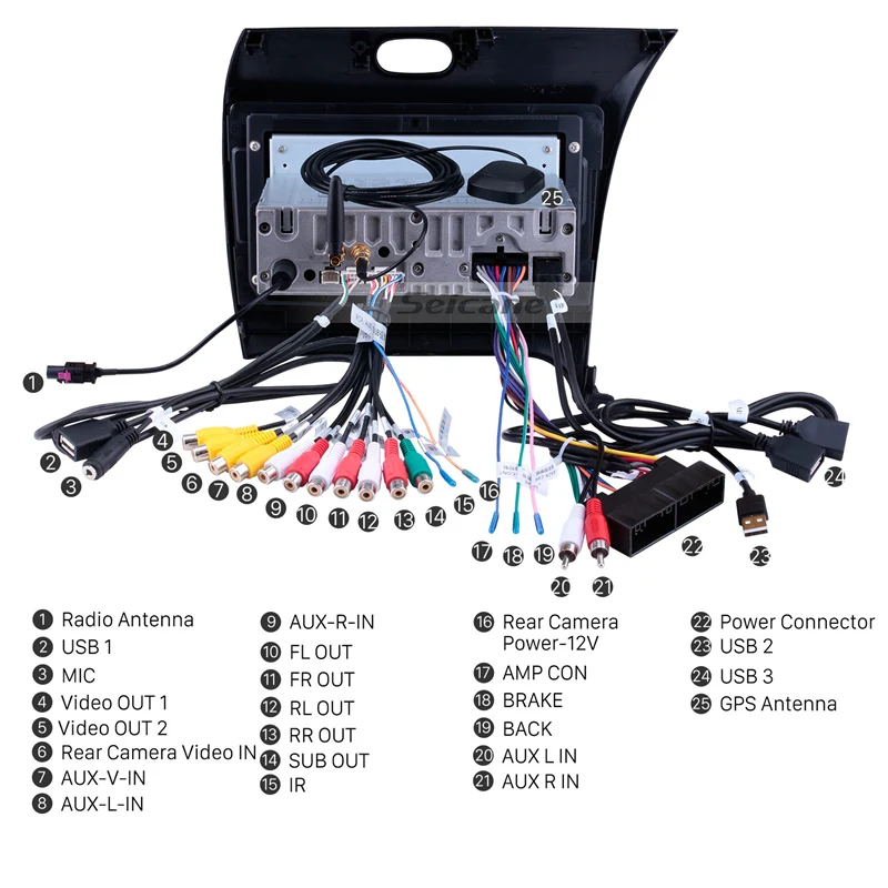Cheap Seicane Android 9.0 IPS 8-CORE 9 inch Car Radio for 2013 2014 2015 2016 Kia k3 GPS Navigation support OBD2 TPMS Rearview Camera 5