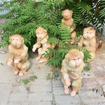 

real life toy monkey model about 44x40cm hard model polyethylene&furs brown monkey prop,home garden decoration gift s1649