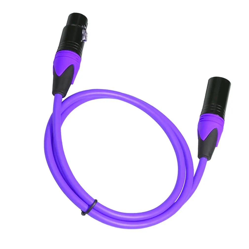 3 Pin OFC XLR кабель папа-мама M/F аудио кабель для микрофонного микшера 3 фута 1,5 м-10 м фиолетовый